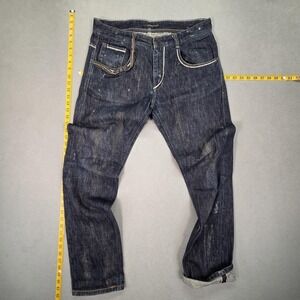 D2K Dressed To Kill Jeans Mens Dark Wash Slim Straight Distressed Fits 33x31